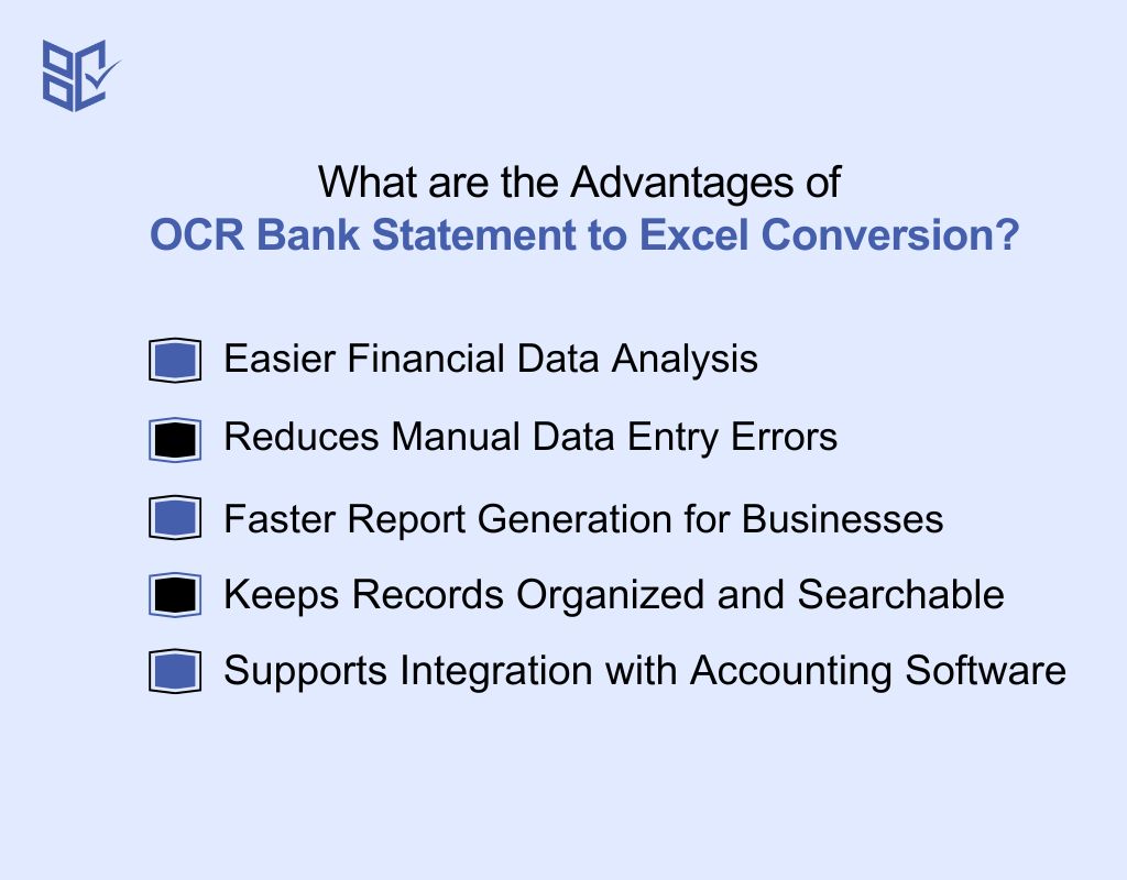 What are the Advantages of OCR Bank Statement to Excel Conversion